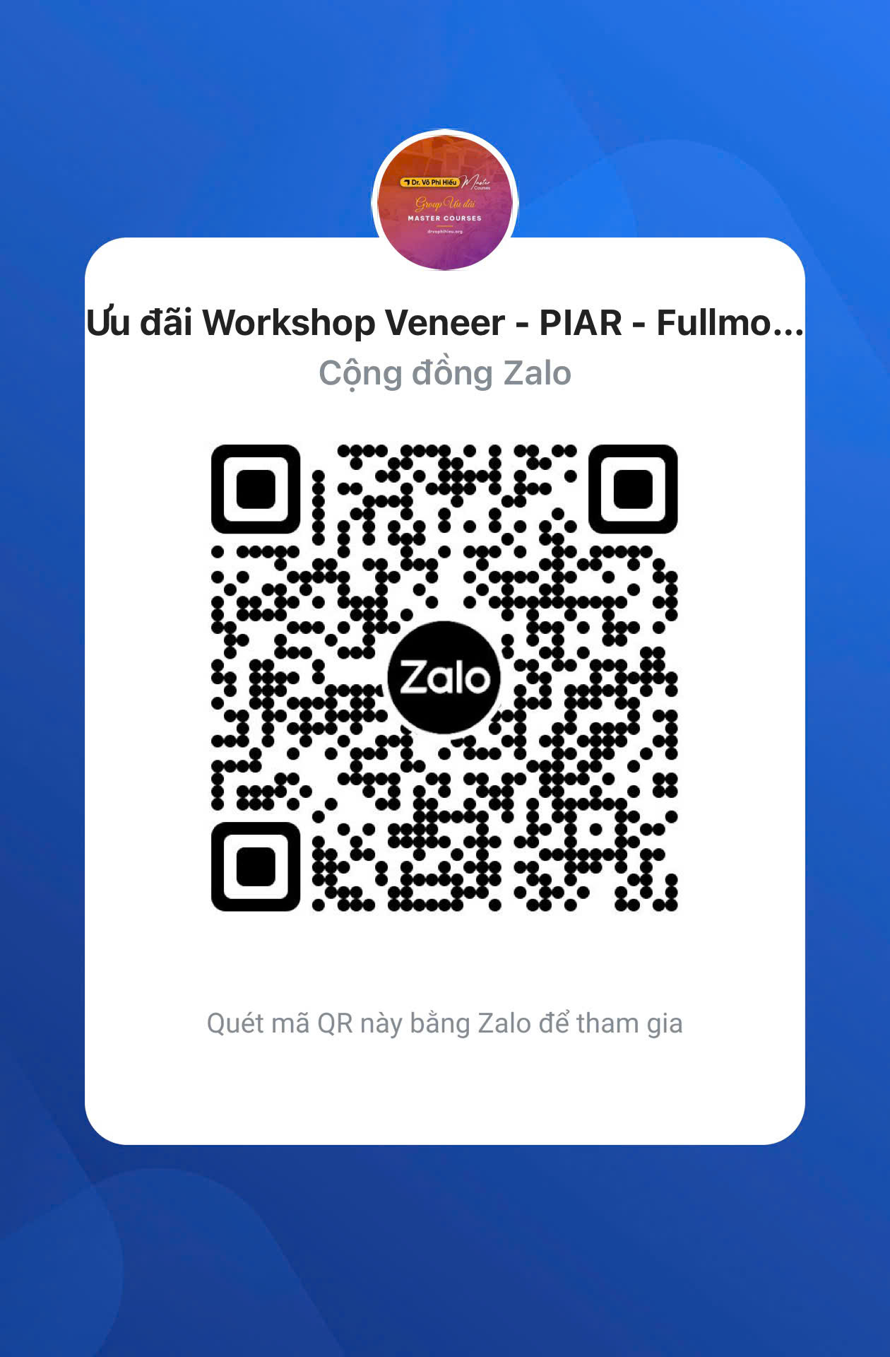 QR Zalo Group Master Courses