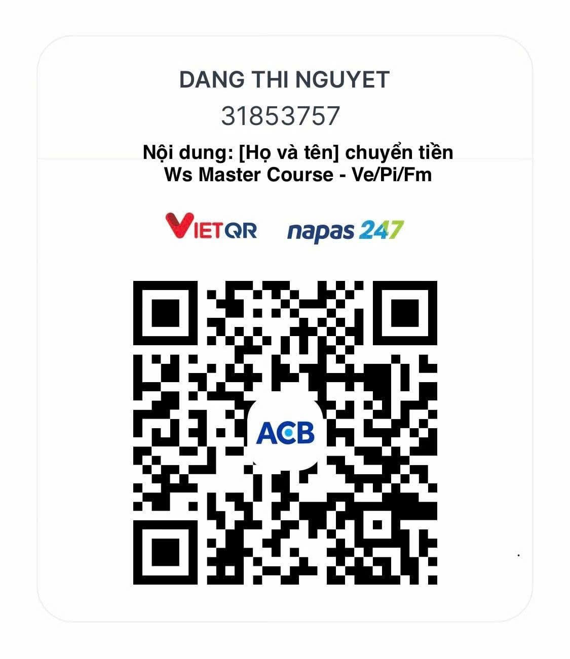 Mã QR ACB - Dang Thi Nguyet
